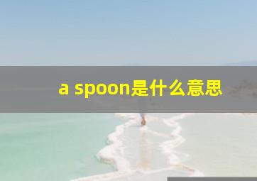 a spoon是什么意思